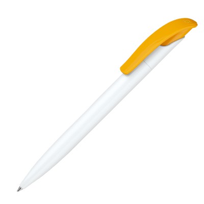 Ручка шариковая Challenger Basic Polished белый/желтый 7408