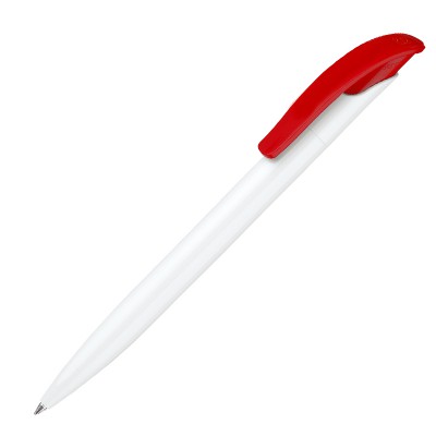 Ручка шариковая Challenger Basic Polished белый/красный 186