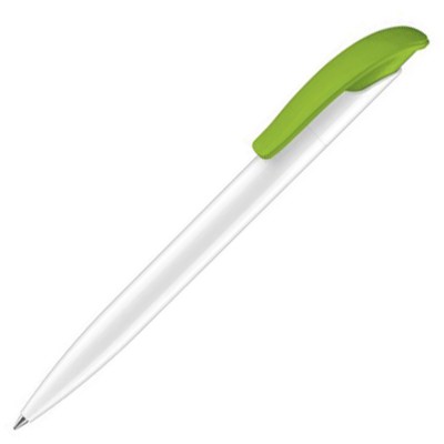 Ручка шариковая Challenger Basic Polished белый/зеленый 376
