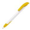 Ручка шариковая Challenger Basic Polished Soft grip zone белый/желтый 7408