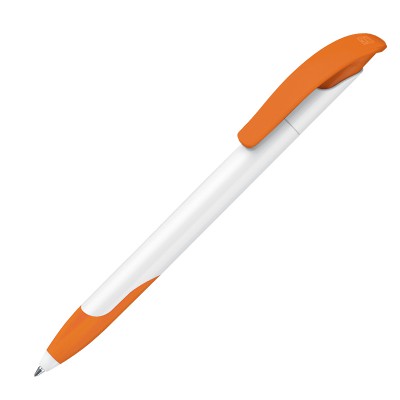 Ручка шариковая Challenger Basic Polished Soft grip zone белый/оранжевый 151