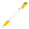 Ручка шариковая Hattrix Polished Basic Soft grip zone ClipMetal белый/желтый 7408