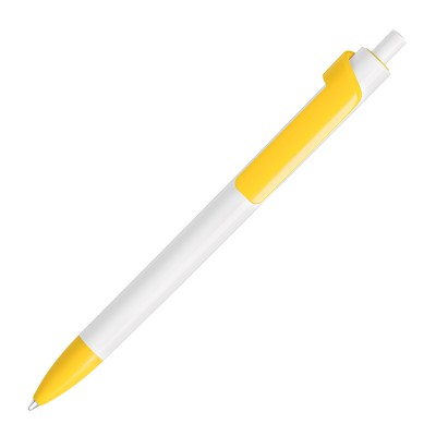 Ручка шариковая FORTE белый/желтый