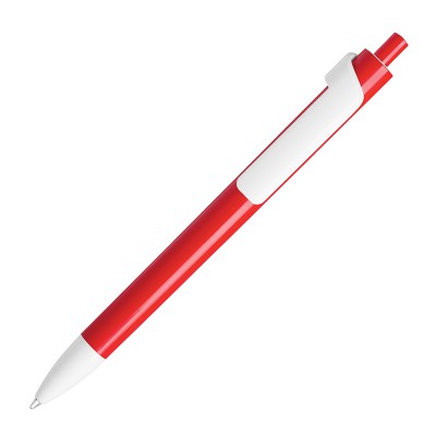 Ручка шариковая FORTE белый/красный