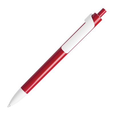 Ручка шариковая FORTE белый/бордовый