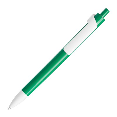 Ручка шариковая FORTE белый/яр.зеленый