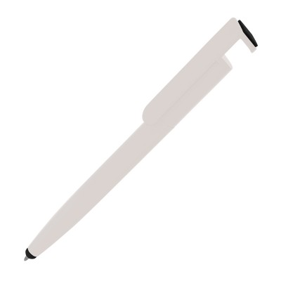 Ручка шариковая со стилусом, белая