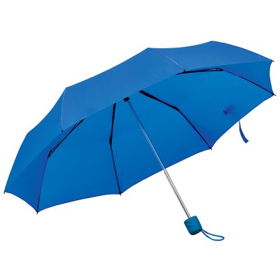 Зонт складной 24см, синий, купол 95см