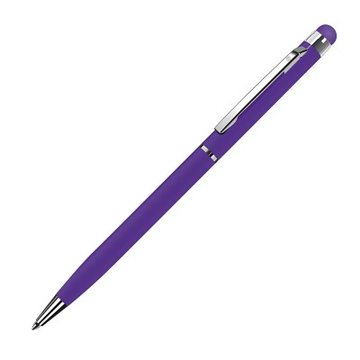 Ручка шариковая со стилусом, фиолетовая