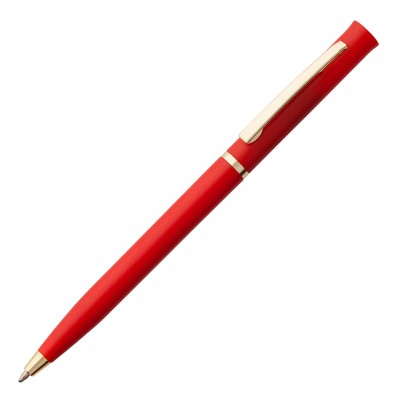 Ручка шариковая, пластик/металл, золотистый/красный
