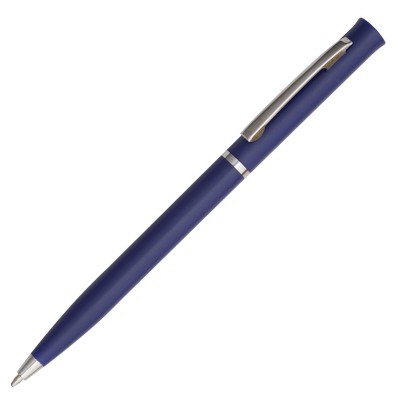 Ручка шариковая, пластик/металл, серебристый/синий