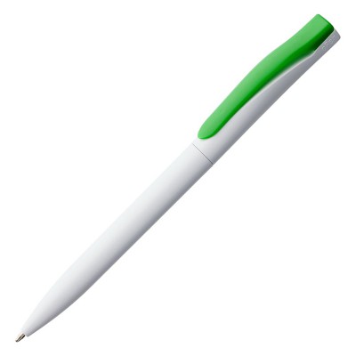 Ручка шариковая бело-зеленая