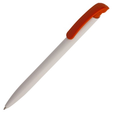 Ручка шариковая, бело-оранжевая белый/оранжевый
