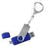 Флешка с двумя разъёмами USB и microUSB, синяя, 16Гб