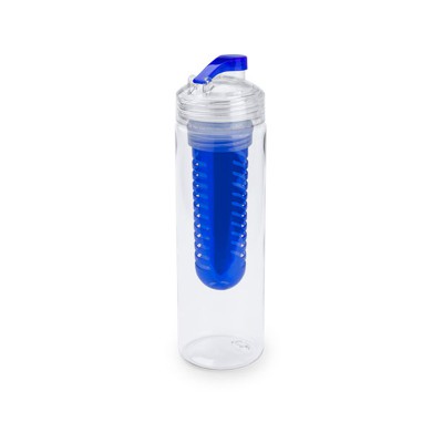 Бутылка для воды, с контейнером для ягод и фруктов, 700мл прозрачный, синий