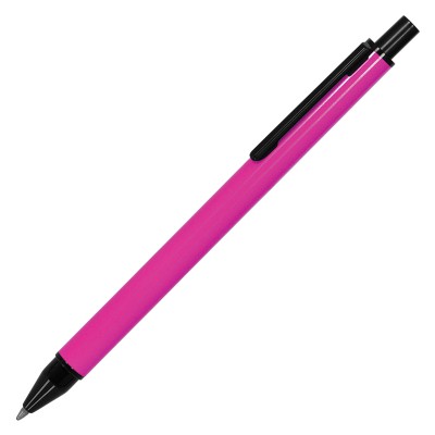 Ручка шариковая, металл, розовая