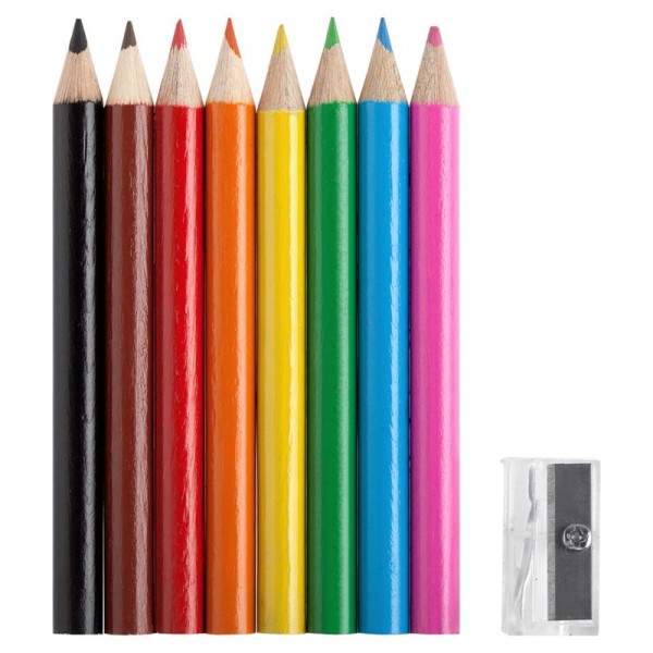 Набор 8 цветных карандашей белый