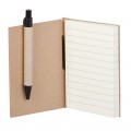Мини-блокнот 11,2x8,4см c ручкой, светло-коричневый
