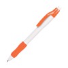 Ручка с прорезиненной поверхностью белый/оранжевый