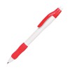 Ручка с прорезиненной поверхностью белый/красный
