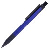 Ручка с прорезиненной поверхностью синий, черный