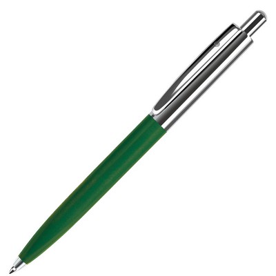 Ручка шариковая, зеленый/серебристый