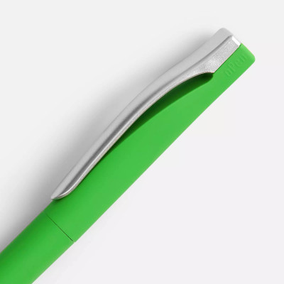 Ручка шариковая, покрытие Soft Touch, зеленая