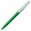 Ручка шариковая, покрытие Soft Touch, зеленая
