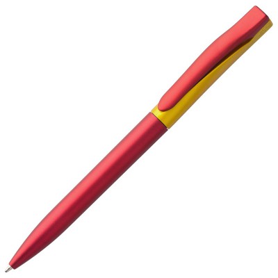 Ручка шариковая, красно-желтая