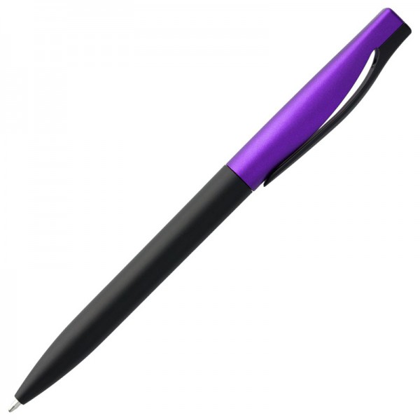 Ручка шариковая, черно-фиолетовая