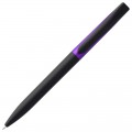 Ручка шариковая, черно-фиолетовая