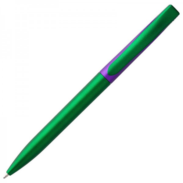 Ручка шариковая, зелено-фиолетовая