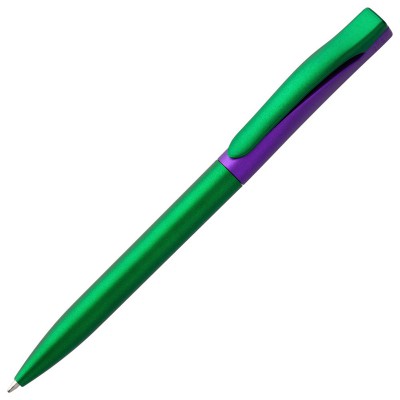 Ручка шариковая, зелено-фиолетовая