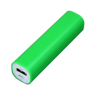 Универсальное зарядное устройство power bank (2600 mAh) зеленый