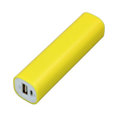 Универсальное зарядное устройство power bank (2600 mAh) желтый