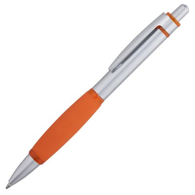 Ручка шариковая, с оранжевыми элементами