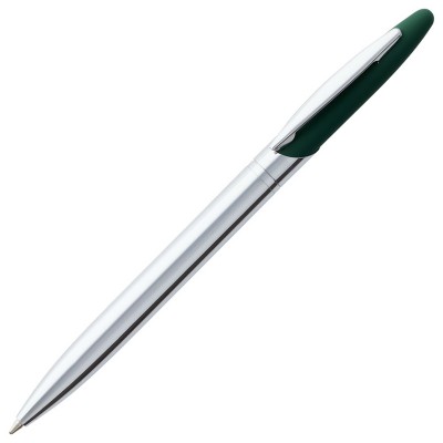 Ручка шариковая, покрытие софт-тач, зеленая