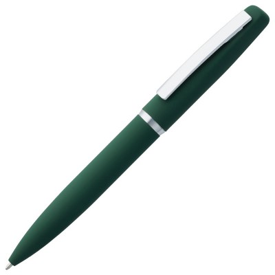 Ручка шариковая, покрытие софт-тач, зеленая зеленый