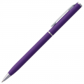 Ручка шариковая, фиолетовая с серебристой отделкой