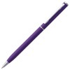 Ручка шариковая, фиолетовая с серебристой отделкой