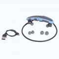 Наушники bluetooth серые с голубой отделкой