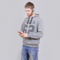 Наушники bluetooth серые с голубой отделкой
