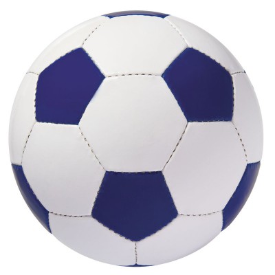 Мяч футбольный, бело-темно-синий, 22 см