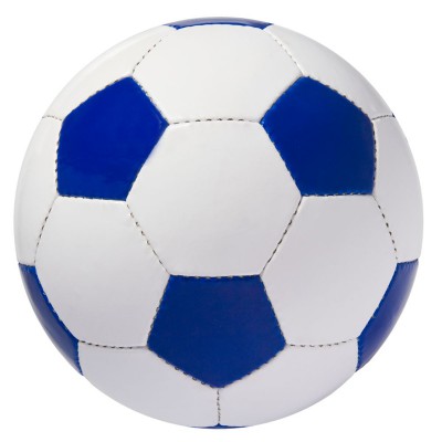 Мяч футбольный, бело-синий, 22 см