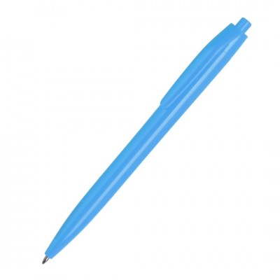 Ручка шариковая, голубая, пластик