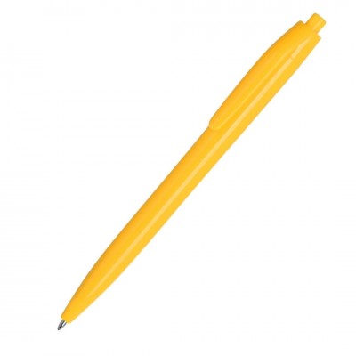 Ручка шариковая, желтая, пластик