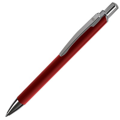 Ручка шариковая, красный, хром