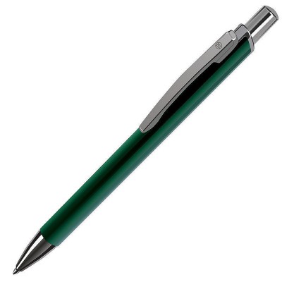 Ручка шариковая, зелёный, хром