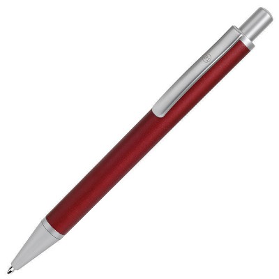 Ручка шариковая, красная, серебристая красный, серебристый.