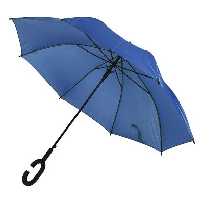 Зонт-трость, полуавтомат, синий, 105см